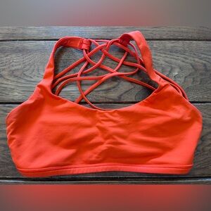 lululemon athletica Orange Strappy Sports Bra